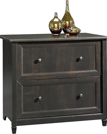 Sauder Edge Water Lateral File, L: 33.31" x W: 23.47" x H: 29.37, Estate Black finish - LeafyLoom