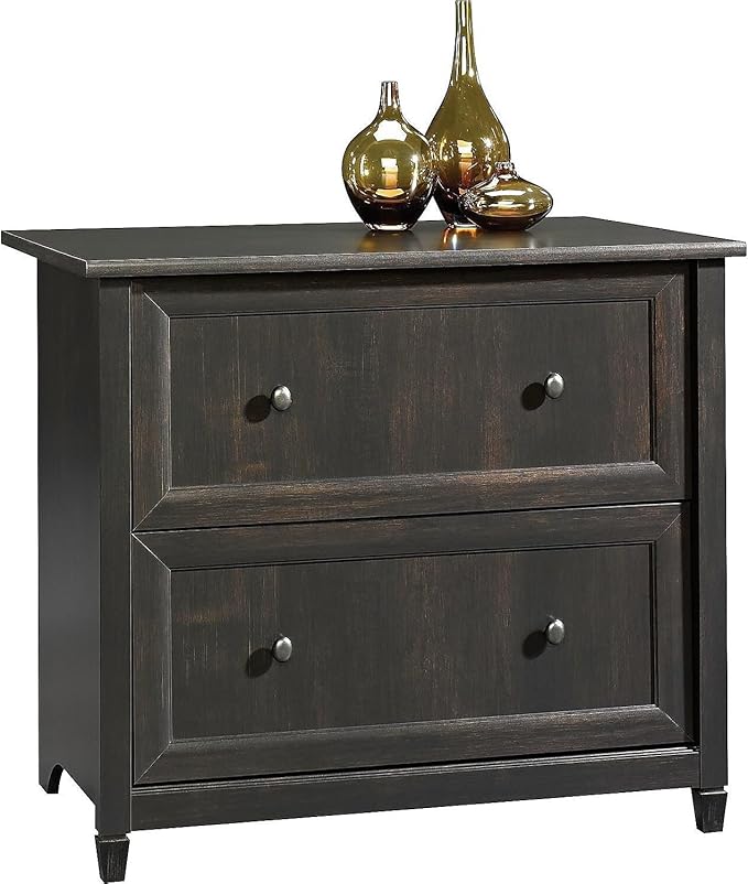 Sauder Edge Water Lateral File, L: 33.31" x W: 23.47" x H: 29.37, Estate Black finish - LeafyLoom