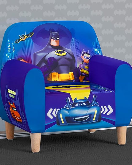 Delta Children Batman Batwheels Foam Chair for Kids, Blue - LeafyLoom