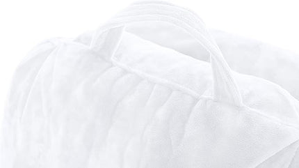 Husband Pillow XXL Cover Only White, Cozy Microfiber Bed Rest Pillow Cover with Arms - Array of Colors - Generous Side and Back Pockets for Your Favorite Comfy Reading Pillow - LeafyLoom