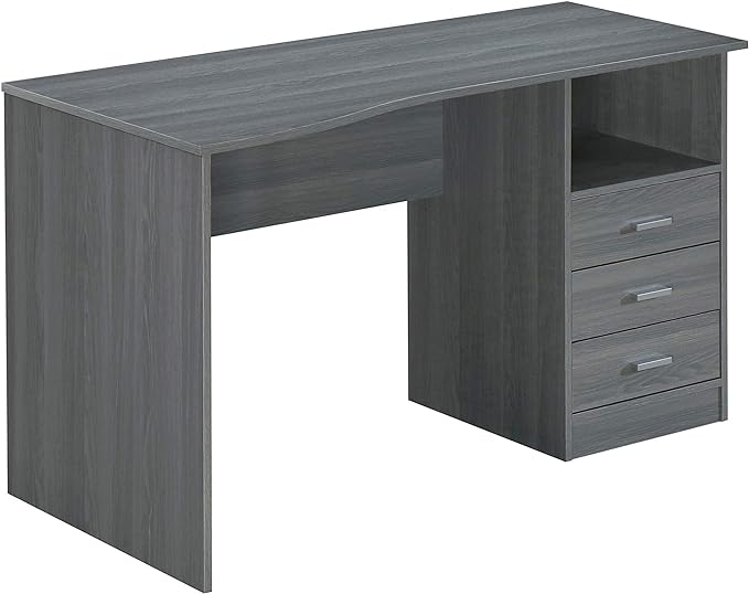Techni Mobili RTA-8404-GRY Classic Computer Desk with Multiple Drawers, 51.2" W x 23.6" D x 29.5" H, Grey - LeafyLoom