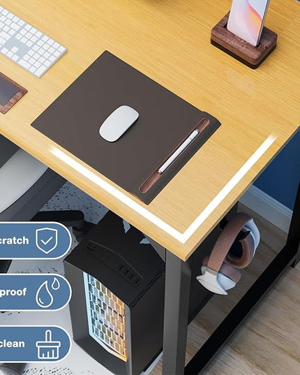 32 Inch Small Office Desk Modern Simple Style Writing Study Work Computer Table for Home Bedroom - LeafyLoom