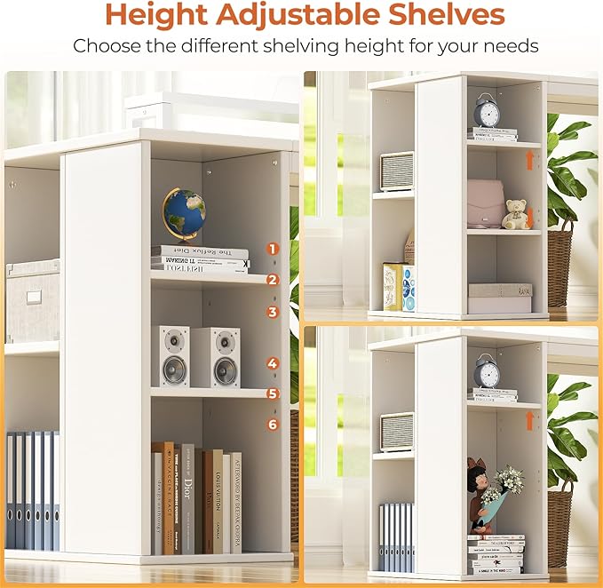 White Computer Desk with LED Lights and Power Outlets 47 inch Home Office Desk with Storage Shelves, Small Writing Desk with Monitor Stand for Bedroom, Workstation - LeafyLoom