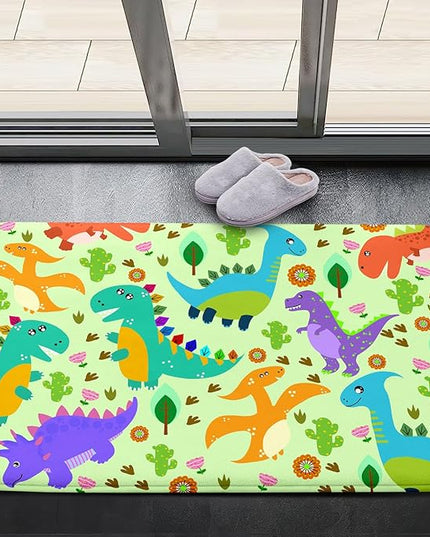 Dinosaur Carpet for Boys Room Dinosaur Play Rug Kids Rug Cartoon Dinosaur Carpet Dino Rug Dinosaur Area Rug for Bedroom Livingroom Playing Room,Green 2'×3' - LeafyLoom