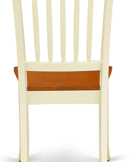 East West Furniture NDDA3-WHI-W Norden 3 Piece Set Contains a Rectangle Dining Room Table with Dropleaf and 2 Wood Seat Chairs, 30x48 Inch - LeafyLoom