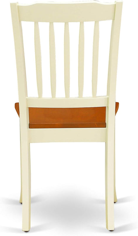 East West Furniture MZDA5-WHI-W Monza 5 Piece Set Includes a Rectangle Dining Room Table with Dropleaf and 4 Wood Seat Chairs, 36x54 Inch - LeafyLoom