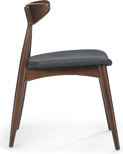 Christopher Knight Home Barron Fabric Dining Chairs, 2-Pcs Set, Charcoal - LeafyLoom