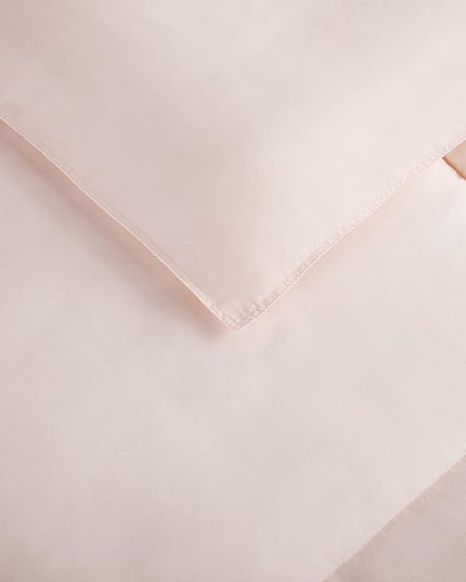 SERTA Simply Clean Ultra Soft Hypoallergenic Solid 2 Piece Comforter Set, Twin XL, Blush - LeafyLoom