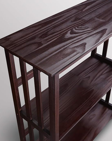 Casual Home Mission Style 3-Shelf Bookcase, Espresso - LeafyLoom