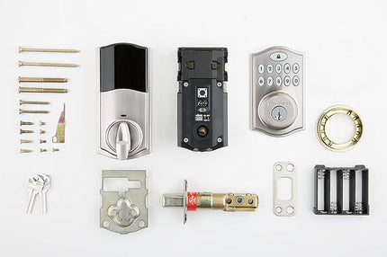 Kwikset 914 Traditional Keypad SmartCode Electronic Deadbolt Smart Lock featuring SmartKey Security and ZigBee 3.0 Technology in Satin Nickel, Large, 914TRL ZB 3.0 15 Kwikset