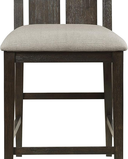 NicBex Small Dining Table for 2 Dining Modern Table and Chairs 3-Piece Pack Counter Height Set Table with Display Shelf USB Ports and 2X Counter Height Chairs, Cherry - LeafyLoom