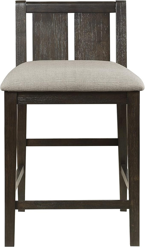 NicBex Small Dining Table for 2 Dining Modern Table and Chairs 3-Piece Pack Counter Height Set Table with Display Shelf USB Ports and 2X Counter Height Chairs, Cherry - LeafyLoom