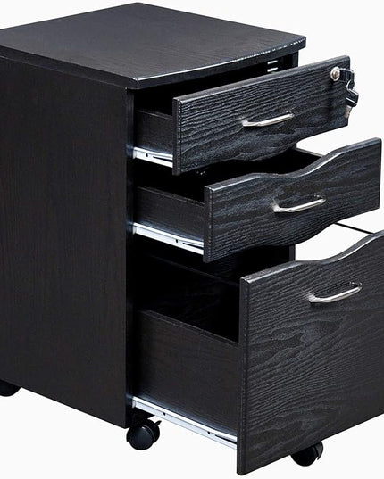 Techni Mobili Rolling Storage and File Cabinet, Espresso - LeafyLoom