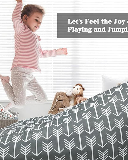 Jorbest Stuffed Animal Storage Bean Bag Chair for Kids and Adults, Bean Bag Stuffed Animal Storage, Stuffed Animal Bean Bag Velvet Stuffie Seat - Cover ONLY (Grey with White Arrows 200L/52 Gal) - LeafyLoom