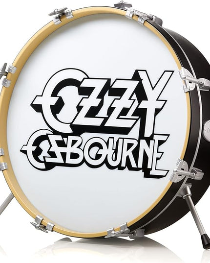 NUMSKULL Ozzy Osbourne Logo 3D Drum Lamp - Desk Lamp for Bedroom, Office, Home, Study, Work - Official Ozzy Osbourne Merchandise - LeafyLoom
