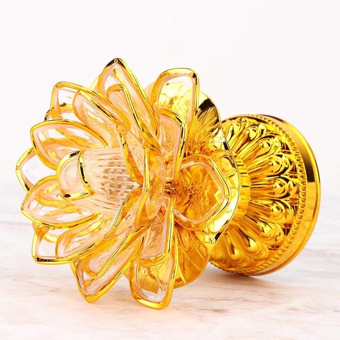 GLOGLOW Buddha Machine, LED Lotus Lamp Buddha Lamp Prayer Machine Prayer Machine with 36 Songs (without Battery) - LeafyLoom