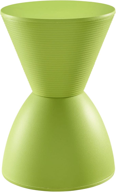 Modway Haste Contemporary Modern Hourglass Accent Stool in Green - LeafyLoom