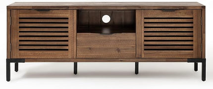 Bme, Millie Rustic TV Stand, Rustic Chestnut & Millie Rustic Side Table, Rustic Chestnut - LeafyLoom