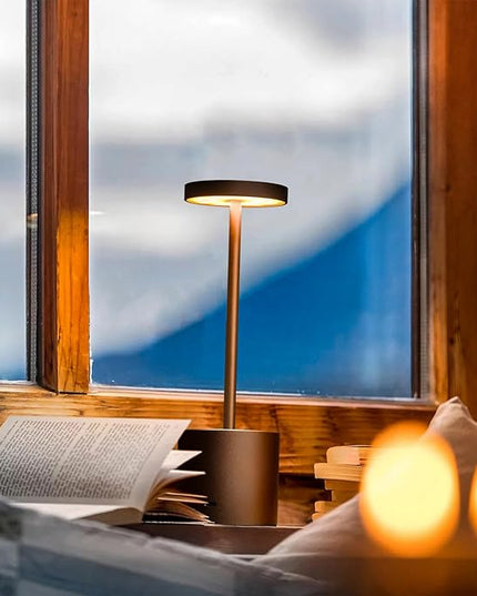 2 Pack Cordless Table Lamp Rechargeable Outdoor Waterproof Portable Battery Operated LED Table Light - for Home Restaurant Desk Bar Patio Kitchen Dinning Party (Moka) - LeafyLoom