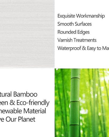 4 Tier Bamboo Bookshelf, Free Standing Ladder Shelf, Storage Shelf Rack for Bathroom, Kitchen, Living Room - White - LeafyLoom