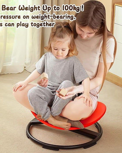Kids Sensory Chair for Autism Kids Swivel Chair, Sensory Spin Chair Seat Improve Physical Coordination Wobble Chair for Kids Sit and Spin Relief of Motion Sickness - LeafyLoom