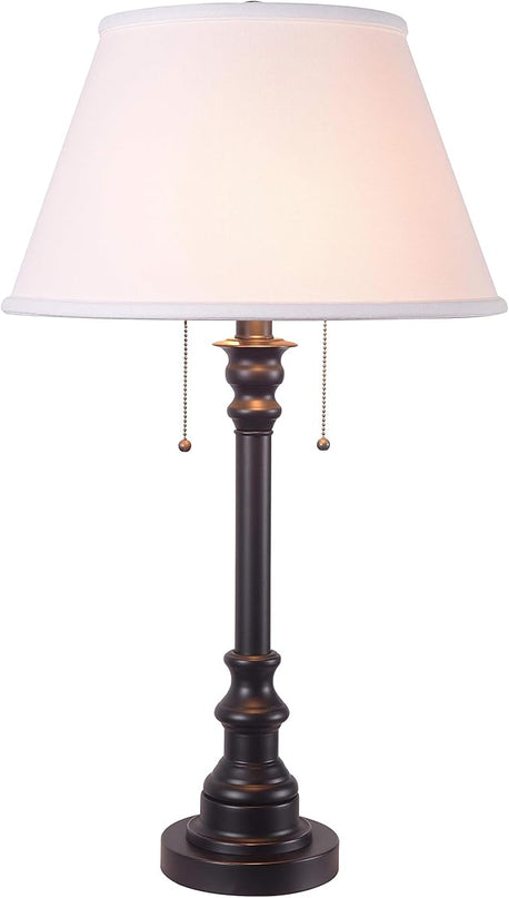 Kenroy Home 30437BRZ Spyglass Table Lamp with Bronze Finish, Classic Style, 30.5" Height, 17" Width, 17" Depth - LeafyLoom