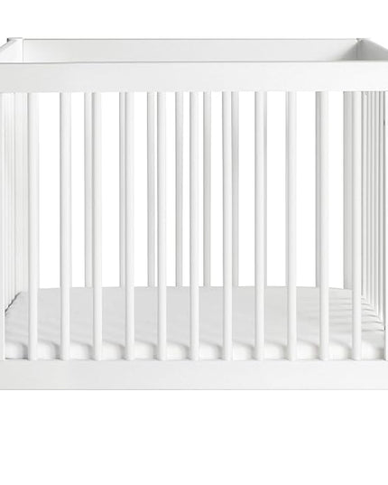 Babyletto Gelato 4-in-1 Convertible Mini Crib in White and Washed Natural, Greenguard Gold Certified - LeafyLoom