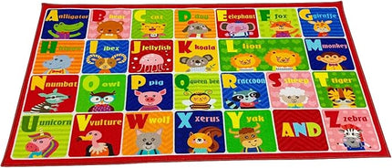 Kids Rug ABC Carpet Playmat City Life Extra Large Learn Have Fun Safe, Children's Educational, Multi Color Activity Centerpiece Play Mat! for Bedroom Playroom Tolddler Baby Play Area - LeafyLoom