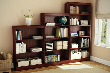 South Shore Axess 5-Shelf Bookcase - Royal Cherry - LeafyLoom