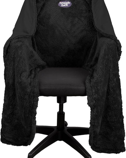 The Original Office Chair Blanket by SnuggleBack; Cozy Comfy Office Desk Chair Wrap Attaches for Convenient Heat and Hands-Free. Stay Warm In The Winter or Summer. Sherpa Fur Lining - LeafyLoom