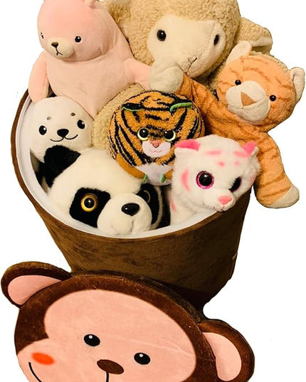 Storl Organizer Storage Stool for Toy and Cloth and Kids Stool (Pig, 12Wx13H) - LeafyLoom
