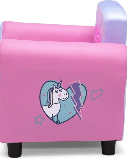 Delta Children Kids Character Upholstered Chair, Peppa Pig - LeafyLoom