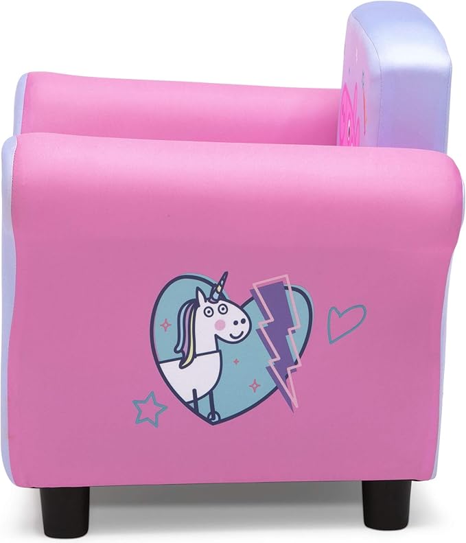 Delta Children Kids Character Upholstered Chair, Peppa Pig - LeafyLoom
