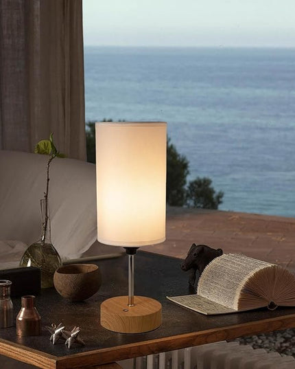 Cordless Lamps Table Lamp Small Light Bedroom Office Desk Battery Operated Rechargeable Dimmable Touch 5000mah Led Portable Outdoor Memory Night Patio Dining Wireless Restaurants Home (White) - LeafyLoom