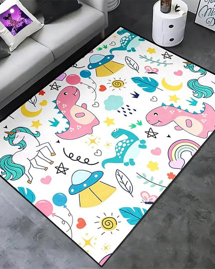 Dinosaur Rugs for Boys Bedroom - Dinosaur Room Decor for Boys Kids Area Rug Dinosaur Rug Boys Rugs for Bedroom Dinosaur Carpet Rugs Kids Play Rugs Cute Cartoon Dinosaur Decor,3'×4' - LeafyLoom
