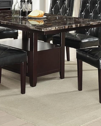 NicBex Hachi-DT-00149-DX-1 Dining Table, 60" x 40" x 30", Brown - LeafyLoom
