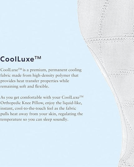 Luna CoolLuxe True Cooling Pillow Knee Pillow | Wedge Pillow for Back Pain Relief, Hip Pain, Sciatica Pain Relief | Cooling Memory Foam Pillow Post Surgery Pillow, Knee Surgery Gifts, FSA HSA Eligible - LeafyLoom