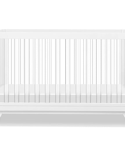 DaVinci Otto 3-in-1 Convertible Crib in White with Acrylic Slats, Greenguard Gold Certified - LeafyLoom
