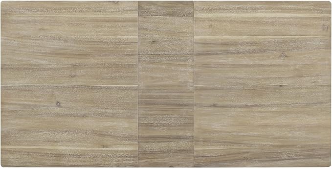 7 Piece Extendable Wooden Dining Table Set with 6 Upholstered Chairs, 12" Leaf and 2 Drawers, Natural Wood Wash - LeafyLoom