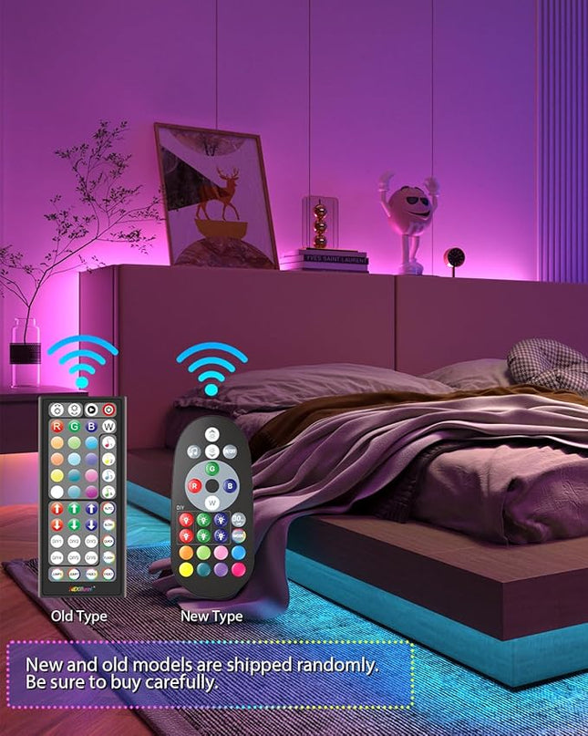 Nexillumi Led Lights for Bedroom 50ft(1 Roll of 50ft) Music Sync Color Changing Led Strip Lights Smart with Remote and App Control Built-in Mic for Party Home Room Decor Luces LED para Cuarto Nexillumi