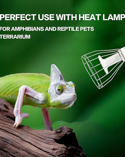 Simple Deluxe Clamp Lamp Light with Steel Cage Wire Grillup to 250W E26 Socket (No Bulb Included), 6' Cord, 2 Pack - LeafyLoom