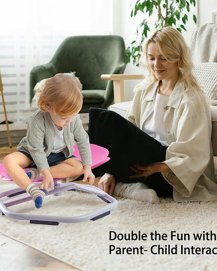 Autism Kids Swivel Chair, Spinning Chair for Kids Sensory, Kids Swivel Chair Sensory, Sensory Toy Chair, Carousel Spin Sensory Chair, Training Body Coordination (Rose) - LeafyLoom