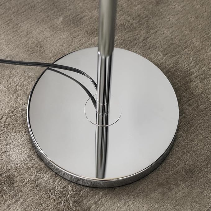 Floor Lamp, Elegant White Feather Standing Lamps with On/Off Switch in Line - LeafyLoom