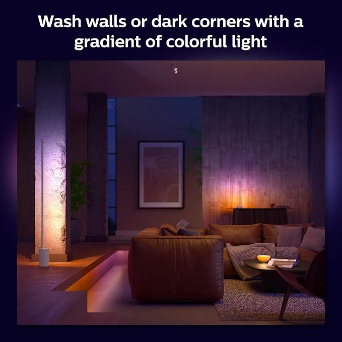 Philips Hue Signe Smart Table Lamp, White - White and Color Ambiance LED Color-Changing Light - 2 Pack - Control with Hue App - Compatible with Alexa, Google Assistant, and Apple Homekit - LeafyLoom