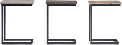 SIMPLIHOME Skyler Solid Mango Wood and Metal 18 inch wide Rectangle End Table C Side Table in Beach Brown, Fully Assembled, for the Living Room and Bedroom - LeafyLoom
