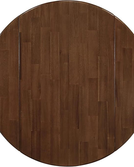 East West Furniture DLGA5-AWA-03 Dublin 5 Piece Set Consist of a Round Dining Room Table with Dropleaf and 4 Parson Kitchen Chairs, 42x42 Inch - LeafyLoom