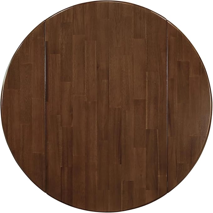 East West Furniture DLGA5-AWA-03 Dublin 5 Piece Set Consist of a Round Dining Room Table with Dropleaf and 4 Parson Kitchen Chairs, 42x42 Inch - LeafyLoom