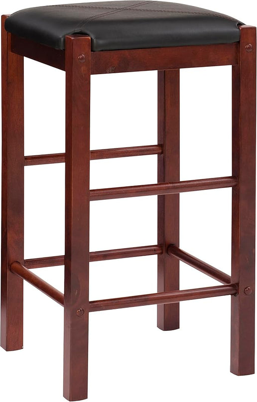 Linon Brown 3-Piece Table Faux Marble Tavern Set, 42" w x 22.25" d x 36" h - LeafyLoom