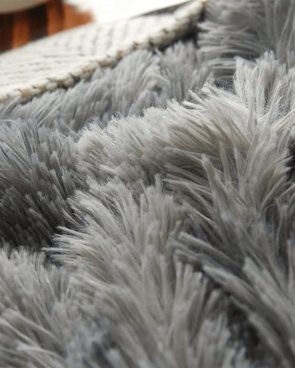 Tie dye Dark Gray Plush Fluffy Comforter Cover Set Queen - Ultra Soft Faux Fur tie dye Bedding Sets 3 Pieces (1 Shaggy Duvet Cover + 2 Pillow case) Fluffy Bed Set (Tie Dye Dark Gray, Queen) - LeafyLoom