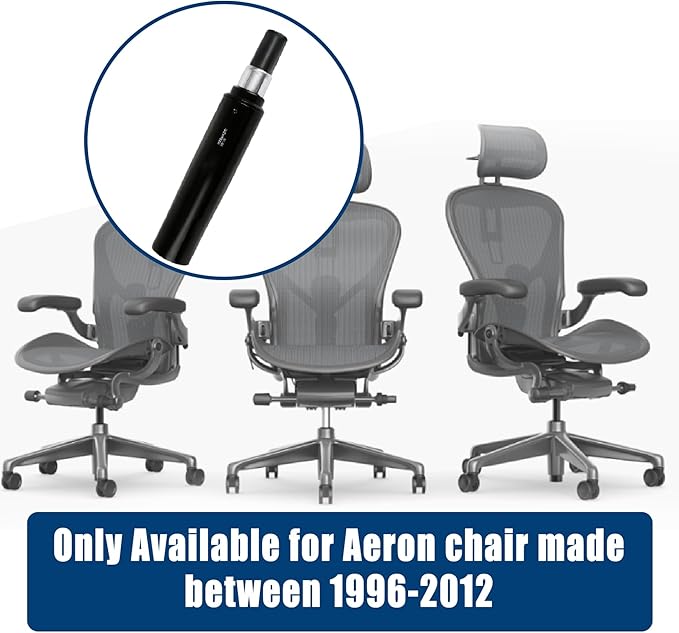 6" Pneumatic Gas Cylinder for Herman Miller Classic Aeron Chair,Office Chair Hydraulic Cylinder Replacement,Stroke Gas Lift Cylinder#1B08VM,Heavy Duty 450lbs New Pneumatic Cylinder, Gas Cylinder, - LeafyLoom